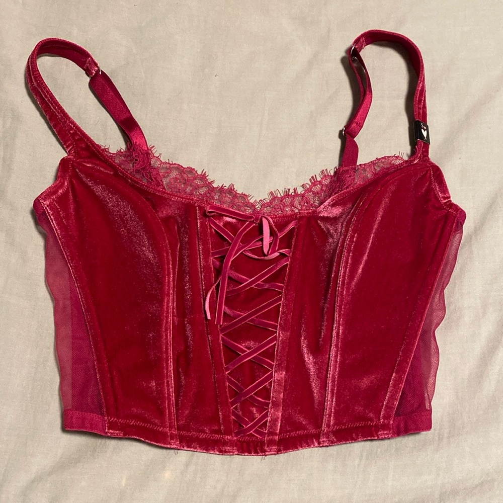 Victorias Secret Velour Corset Top